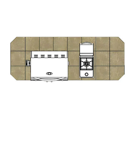 Cal Flame Bel Air Q 8 Ft. BBQ Grill Island - BBK810