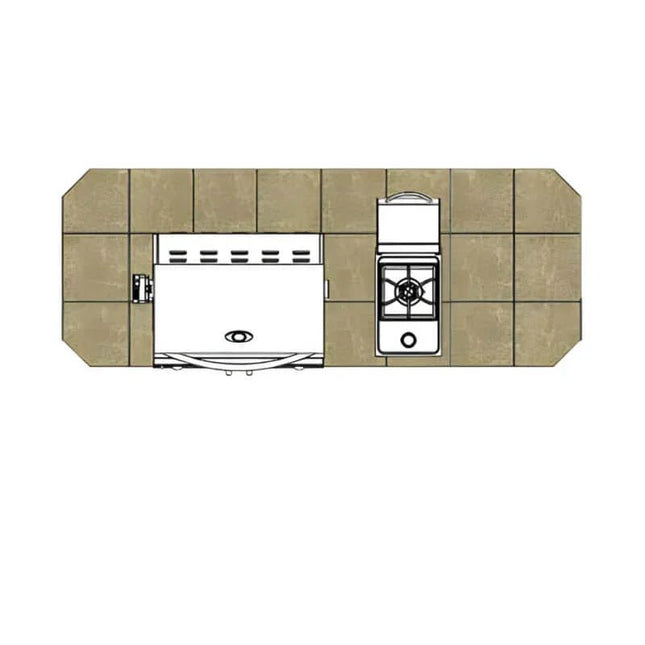 Cal Flame Bel Air Q 8 Ft. BBQ Grill Island - BBK810 - BBQ Grill Islands | Patioza