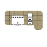 Cal Flame Avalon Q 8 Ft. L-Shaped BBQ Grill Island - BBK820 - BBQ Grill Islands | Patioza