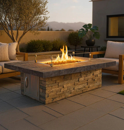 Cal Flame Mojave Modern Outdoor Gas Fire Pit FPT-RT601M