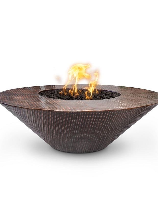 Cazo Fire Pit Wide Ledge - Hammered Copper