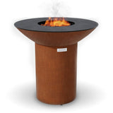 Arteflame Classic 40″ — Round Base Flat - Top Grill & Fire Bowl (CORTEN Steel) - Outdoor Grills | Patioza