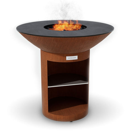 Arteflame Classic 40″ — Round Base Flat-Top Grill & Fire Bowl (CORTEN Steel)