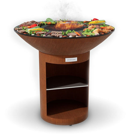 Arteflame Classic 40″ — Storage Base Flat - Top Grill & Fire Bowl (CORTEN Steel) - Outdoor Grills | Patioza