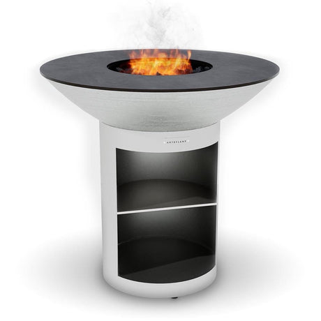 Arteflame 40″ Platinum Series — Stainless Fire Bowl Flat - Top Grill with Storage Base - Outdoor Grills | Patioza
