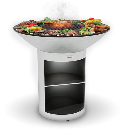 Arteflame 40″ Platinum Series — Stainless Fire Bowl Flat - Top Grill with Storage Base - Outdoor Grills | Patioza
