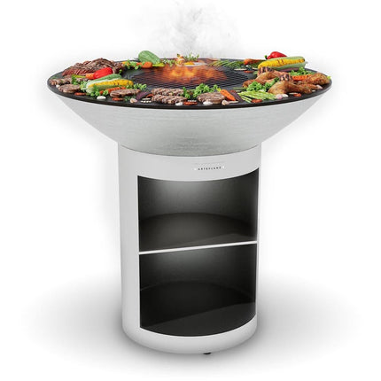 Arteflame 40″ Platinum Series — Stainless Fire Bowl Flat - Top Grill with Storage Base - Outdoor Grills | Patioza