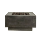 Pewter / 42 x 42 x 16 / Black Lava Rock