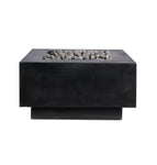 Black / 42 x 42 x 16 / Rolled Lava Rock