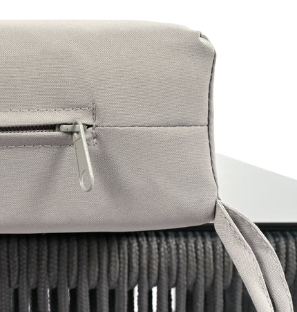 Outdoor Furniture with Tempered Glass Table Deep Seating with Thick Cushion for Backyard Porch Balcony (Grey) - Patio Furniture | Patioza