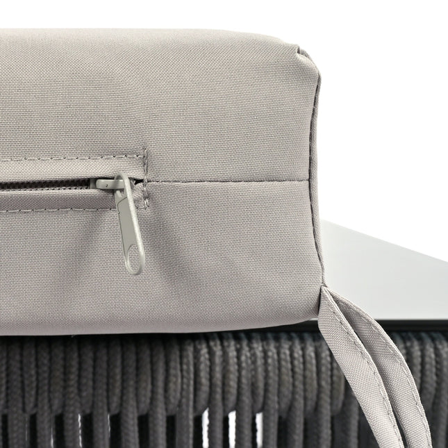 Outdoor Furniture with Tempered Glass Table Deep Seating with Thick Cushion for Backyard Porch Balcony (Grey) - Patio Furniture | Patioza