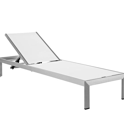 Modway Shore Outdoor Chaise Lounge Set – 6 - Piece Aluminum Patio Collection - Patio Furniture | Patioza