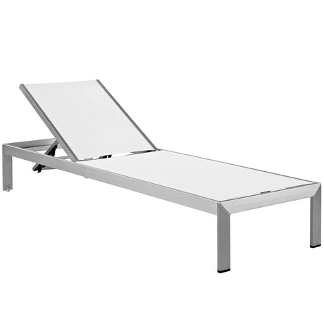 Modway Shore Outdoor Chaise Lounge Set – 6 - Piece Aluminum Patio Collection - Patio Furniture | Patioza