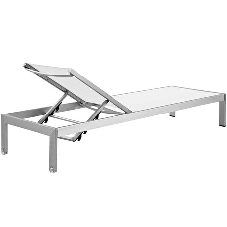 Modway Shore Outdoor Chaise Lounge Set – 6 - Piece Aluminum Patio Collection - Patio Furniture | Patioza