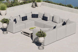 Patio Elegance Sectional Sofa - Saybrook 8 - Piece Outdoor Upholstered Sofa by Modway - Patio Furniture | Patioza