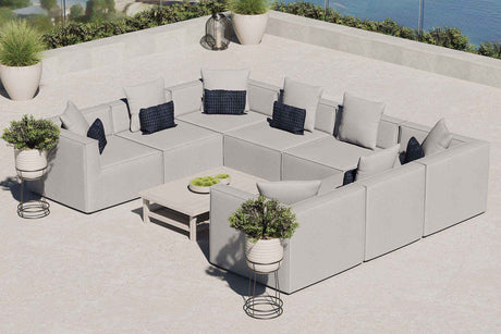 Patio Elegance Sectional Sofa - Saybrook 8 - Piece Outdoor Upholstered Sofa by Modway - Patio Furniture | Patioza