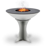 Arteflame 40″ Platinum Series — Stainless Fire Bowl Flat-Top Grill with Euro Base (Stainless or Powder-Coated Black) - Outdoor Grills | Patioza