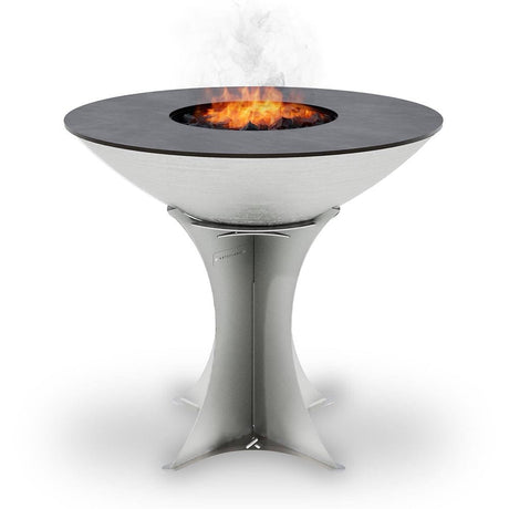 Arteflame 40″ Platinum Series — Stainless Fire Bowl Flat-Top Grill with Euro Base (Stainless or Powder-Coated Black) - Outdoor Grills | Patioza
