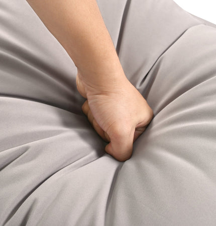 Outdoor Furniture with Tempered Glass Table Deep Seating with Thick Cushion for Backyard Porch Balcony (Grey) - Patio Furniture | Patioza