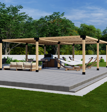 DIY Pergola Bracket Kit for a Freestanding Pergola With Slatted Roof - Any Size Up to 24' x 24'