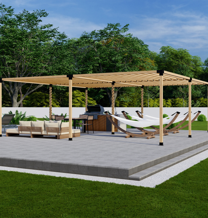 DIY Pergola Bracket Kit for a Freestanding Pergola With Slatted Roof - Any Size Up to 24' x 24'