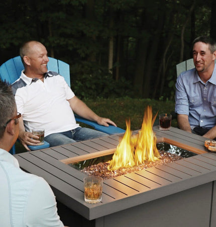 Patioflame Table - Patio Elegance Hamptons Rectangle Fire Table - Outdoor Kitchen | Patioza