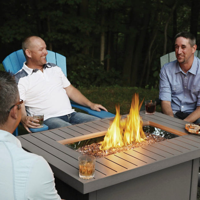 Patioflame Table - Patio Elegance Hamptons Rectangle Fire Table - Outdoor Kitchen | Patioza