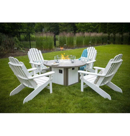 HDPE Round Fire Pit Table USA Made Elementz Blaze - Outdoor Fire Tables | Patioza