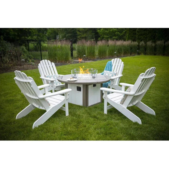HDPE Round Fire Pit Table USA Made Elementz Blaze - Outdoor Fire Tables | Patioza