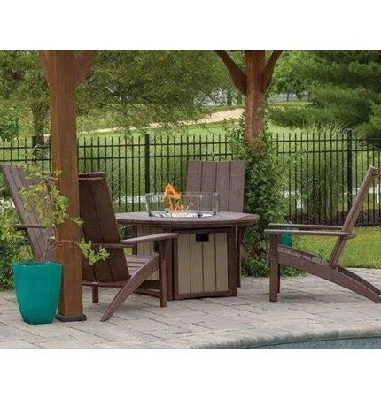 HDPE Round Fire Pit Table USA Made Elementz Blaze - Outdoor Fire Tables | Patioza
