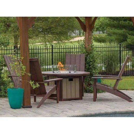 HDPE Round Fire Pit Table USA Made Elementz Blaze - Outdoor Fire Tables | Patioza