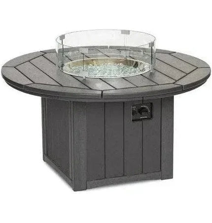 HDPE Round Fire Pit Table USA Made Elementz Blaze - Outdoor Fire Tables | Patioza