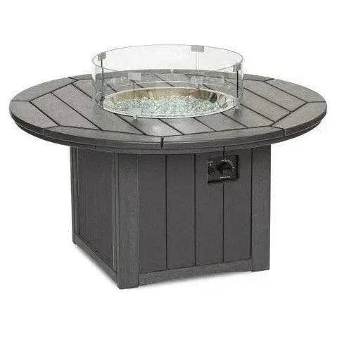 HDPE Round Fire Pit Table USA Made Elementz Blaze - Outdoor Fire Tables | Patioza