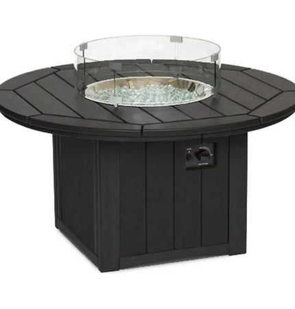 HDPE Round Fire Pit Table USA Made Elementz Blaze - Outdoor Fire Tables | Patioza