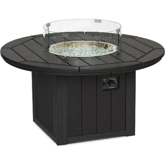 HDPE Round Fire Pit Table USA Made Elementz Blaze - Outdoor Fire Tables | Patioza