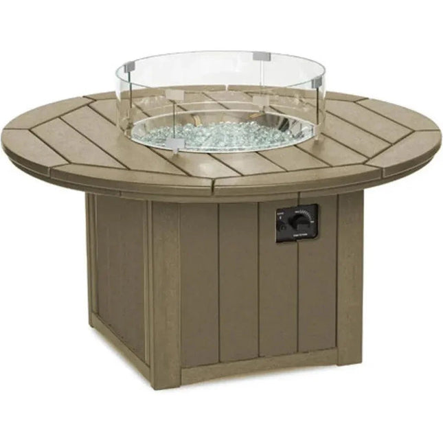 HDPE Round Fire Pit Table USA Made Elementz Blaze - Outdoor Fire Tables | Patioza