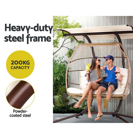 Gardeon Outdoor Furniture Lounge Hanging Swing Chair Egg Hammock Stand - Tech Accessories | Patioza