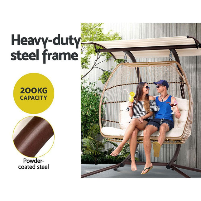 Gardeon Outdoor Furniture Lounge Hanging Swing Chair Egg Hammock Stand - Tech Accessories | Patioza