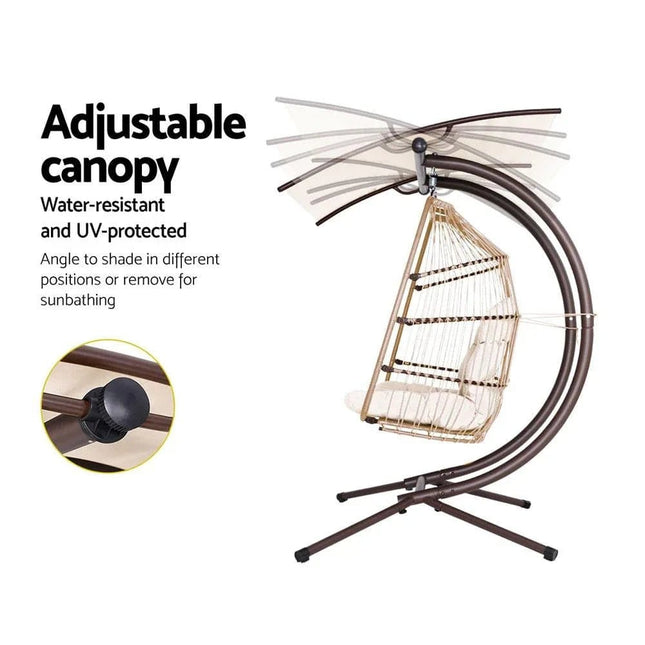 Gardeon Outdoor Furniture Lounge Hanging Swing Chair Egg Hammock Stand - Tech Accessories | Patioza