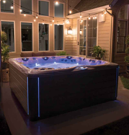 Pinnacle 7 - Person Luxury Hot Tub – 8' Spa with Lounger, Captain’s Chair, and Love Seat for Ultimate Relaxation - Hot Tubs | Patioza