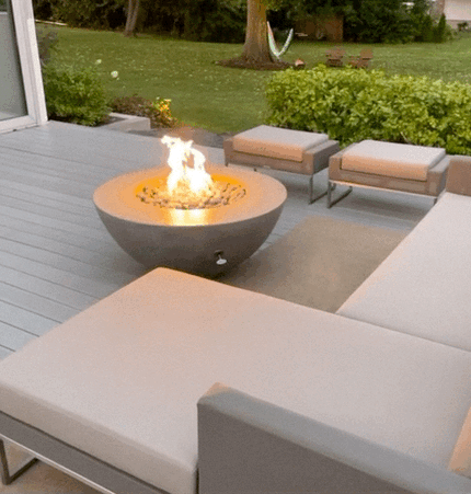 Conique | Concrete Fire Bowl - Fire Pits | Patioza