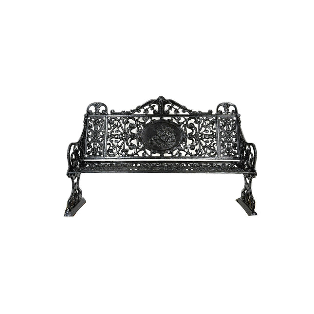 Ornamental Iron Garden Bench - Wrought Iron Bench | Patioza