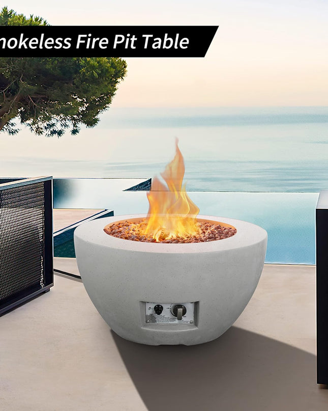 Volcera Concrete Flame Fire Pit