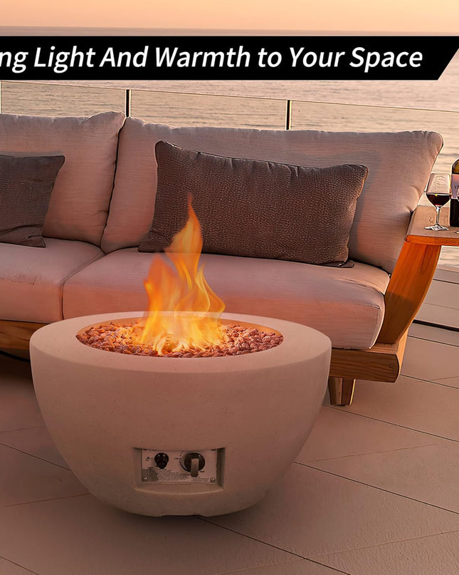 Volcera Concrete Flame Fire Pit