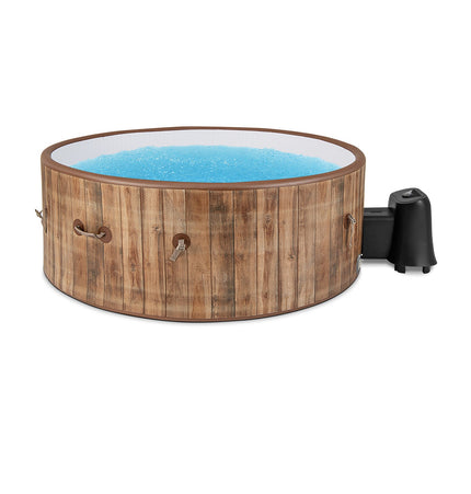 72 Inches Inflatable Hot Tub SPA with 120 Air Jets Electric Heater Pump for 4-6 Person-Coffee