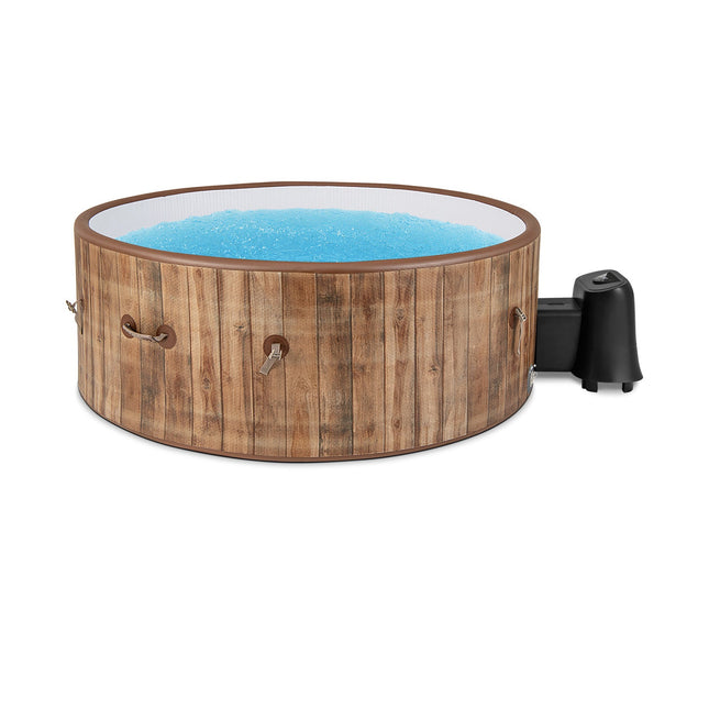72 Inches Inflatable Hot Tub SPA with 120 Air Jets Electric Heater Pump for 4-6 Person-Coffee - | Patioza