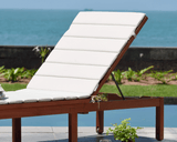 Louisiana Dark Wood Finish Wheel Lounger With Cushion - 2 Piece - Lounger | Patioza