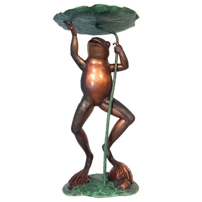 Lily Pad Frog Fountain Bronze Statue - Bronze Fountain Statue | Patioza