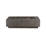 Lineal | Rectangular Concrete Fire Table - Fire Pit Table | Patioza