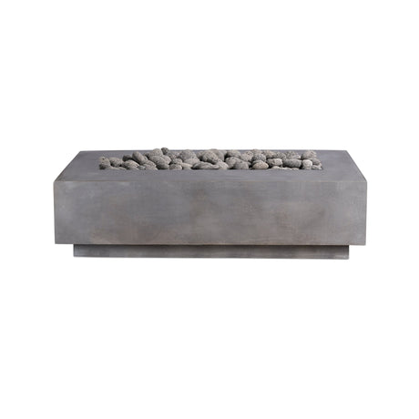 Lineal | Rectangular Concrete Fire Table - Fire Pit Table | Patioza